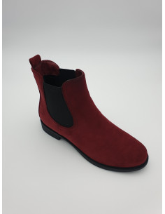 Bottines Bordeaux bi...