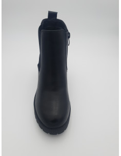 Bottines noir à talon mi haut 2