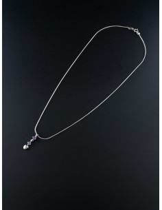 Collier chaine argent avec...