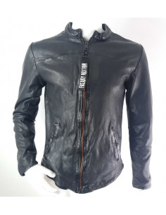 Veste en Cuir Noir Freaky...