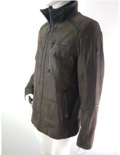 Veste en cuir Pécari Marron... 2