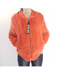 Veste Fourrure Orange...