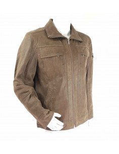 Veste en Cuir Donar Marron 2