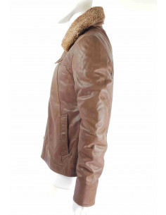 Veste en Cuir Marron style... 2