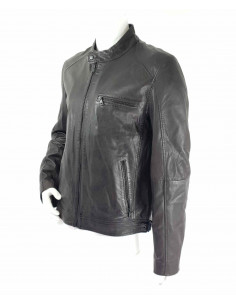 Veste en Cuir Marron Foncé... 2