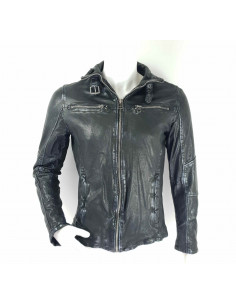Veste en Cuir Noir Freaky...