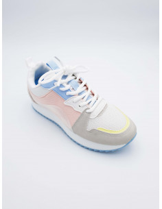 Baskets bleu et rose mix...