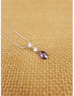 Collier argent et pendentif...