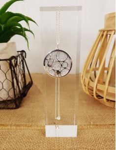 Collier argent et pendentif...