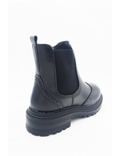 Bottines noir à bout fleuri 2