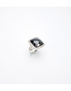 Bague en Argent Pierre noir...