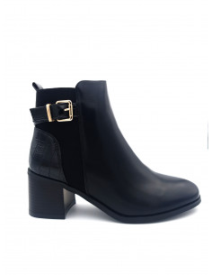 Bottines Noir à boucle doré...