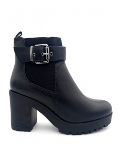 Bottines bi matière noir à...