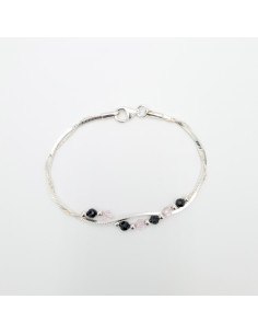Bracelet en argent double... 2