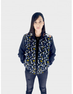 Bombers Afro Urban Classic 2 ton Noir et motifs géométrique coloré Appreter 2