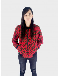 Bombers Rouge femme Fleuri Afro Urban Classic Appreter