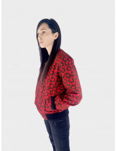 Bombers Rouge femme Fleuri Afro Urban Classic Appreter 2