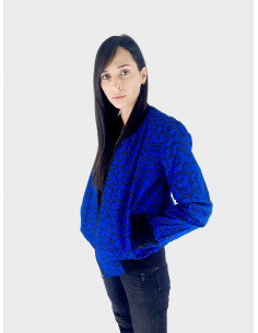 Bombers femme Bleu roi Fleuri Afro Urban Classic Appreter