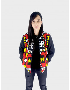 Bombers femme Rouge Noir et...